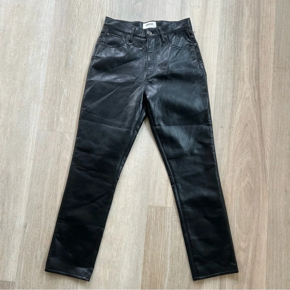 AGOLDE Riley Long Recycled Leather Blend
Straight Leg Detox Pants NWOT Size 26 - Picture 2 of 13